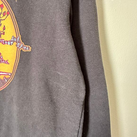 Grateful Dead Bertha Skull & Roses Black Sweatshirt Women SMALL Retro 70s - Picture 4 of 9